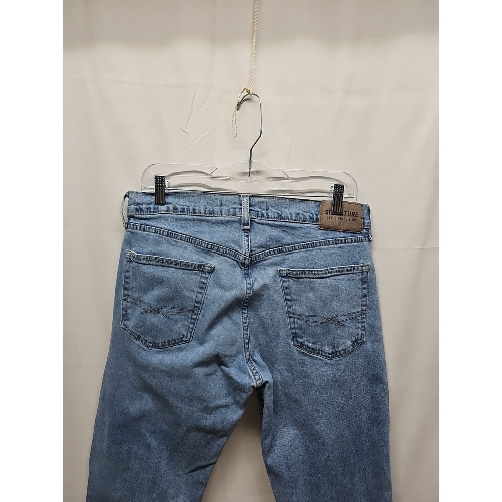 Levi's Mens Blue Relaxed Fit Strauss Signature Stretch Denim Jeans Size 32x32 - Picture 15 of 16